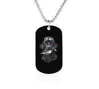 Black Lab Retriever Mallard Duck Hunting Trendy Photo Necklace Unisex Memorial Necklaces Personalized Picture Pendant Chains