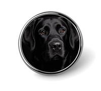 Black Lab Round Badge Pin, 1 Inch Durable Non-Fading Lapel Pin, Versatile Metal Button Badges, Lightweight Decorative Brooch for Clothing Accessories Personalized Gifts