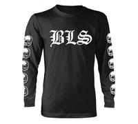 Black Label Official T Shirt Society Skulls 'Logo' Long Sleeve M Black