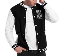 Black Label Society Men's Women's Plus Velvet Fashion Baseball Uniform Jacket Sports Jacket