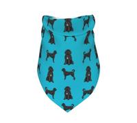 Black Labradoodle Fabric Dog,Bib Scarf Triangle Hood Adjustable Pet Scarf Washable Hood Suitable for Small, Medium and Large Dogs and Cats