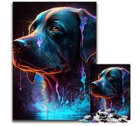 Black Labrador 1000 Piece Puzzle Jigsaw Puzzles for Adults Perfect for Family Gatherings, Birthdays, Holidays 50x75CM/19.68x29.52inch