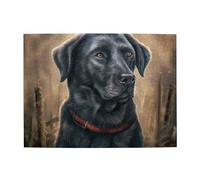 Black Labrador,500 Pieces Puzzles for Adults-Wooden Jigsaw Puzzle for Adults Elderly