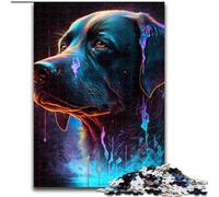 Black Labrador Adult Jigsaw Puzzles 1000, Suitable for Ages 14 And Up Family Fun It Is Ideal As A Gift for The Whole Family (26x38cm)