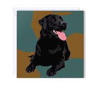 Black Labrador Blank Greeting Card by Leslie Gerry