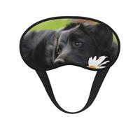 Black Labrador Chamomile Black Retriever Dogs, Full Eye Covers Light Blocking Eye Masks Blackout Sleep Eye Muffs