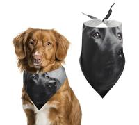 Black Labrador Dog in Moon Funny Dog Bandana Cats Puppies Triangle Scarf for Small Medium Large Pet