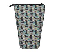 Black Labrador Donuts Cute Lab Dog Best Labrador Pencil Case,Stand Pencil Pouch,Telescopic Pencil Case Stand Pencil Holder Pen Bag