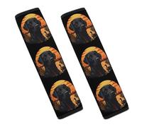 Black Labrador Duck Hunting Sunset Car Seat Belt Pad Strap Belts Covers Universal Auto Part Accessories 2PCS