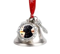 Black Labrador Duck Hunting Sunset Christmas Bell & Sleigh Bells for Tree Decoration Hanging Ornaments Festive Decor Wing Bell