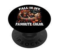 Black Labrador For Women Men Kids Fall Is My Favorite Color PopSockets Adhesive PopGrip