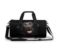 Black Labrador Funny Large Gym Bag Novelty Lightweight Duffel Bag Travel Tote Bags