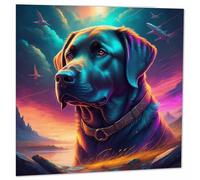 Black Labrador Greeting Card Beautiful Labrador Dog Birthday Card 145 x 145mm