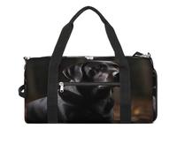 Black Labrador Gym Bag for Women Men Shoe Compartment Waterproof Travel Bags Sports Duffle Bag for Sports Gyms Yoga
