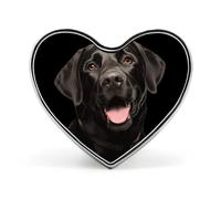 Black Labrador Heart Lapel Tie Pin Brooch Badge Cute Love Shape Clothes Hat Accessories for Men Women Couples