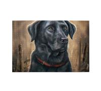 Black Labrador, Jigsaw Puzzles 1000 Pieces Wooden Jigsaw Toy Family Game Wall Decor