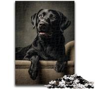 Black Labrador Jigsaw Puzzles for Adults 1000,for Educational Game Challenge Toy for Is Ideal As A Gift for The Whole Family (50x75cm)