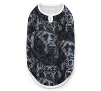 Black Labrador Lab Dog Funny Dog Shirt Lightweight Printed Sleeveless Pet Vest Cats T-Shirts S