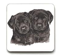 Black Labrador Puppies Coaster (CST-PU12)
