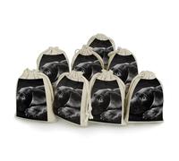 Black Labrador Puppy 8 PCS Muslin Bags with Drawstring Sachet Bags Empty Small Cotton Drawstring Bag Muslin Reusable & Washable Cotton Bag for Herb Spice Candy Soap Jewelry Wedding Gift Pouches
