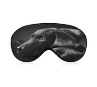 Black Labrador Puppy Eye Mask Sleep Mask for Side Sleeper Women Men Pressure-Free & Light Block-Out Blindfold Soft Comfortable Eye Covers Breathable Blindfold Adjustable