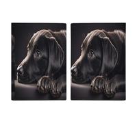 Black Labrador Puppy Passport Holder Personalized Passport Wallet for Women Men Travel Document Organizer Holder