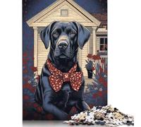 Black Labrador Puzzle Friendly Materials 100 Percent Recycled Cardboard Jigsaw Puzzle for Adult Children Easter Gift 500pcs (52x38cm)