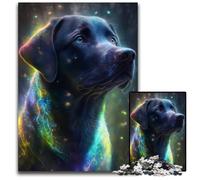Black Labrador Puzzles 1000 Pieces for Adults Jigsaw Puzzles for Adults Brain Challenge Gift, Educational Activity for Teenagers 26X38CM/10.23x14.96inch