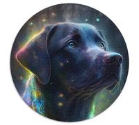 Black Labrador Puzzles for 1000 Piece Round JigsawPuzzle 1000 Pieces for Adults Ideal for Family Fun, Relaxation (Size 67.5x67.5cm)