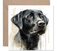 Black Labrador Retriever Birthday Card for Men Women - Dog Breeds - Happy Birthday Card for Daughter Uncle Brother Cousin, 145mm Bday Greeting Cards