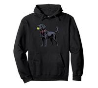 Black Labrador Retriever Black Lab Dog Fetch Tennis Ball Pullover Hoodie