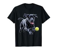 Black Labrador Retriever Chasing A Ball Puppy Lab Owner T-Shirt