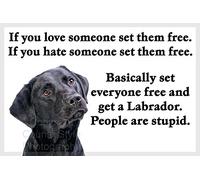 Black Labrador Retriever Dog Funny Fridge Magnet Lab Gift