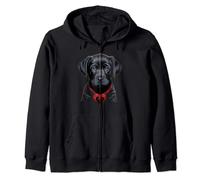 black Labrador Retriever Dog, Puppy Dog Zip Hoodie