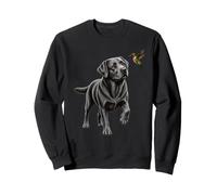 Black Labrador Retriever Hummingbird Black Lab Dog Lover Sweatshirt