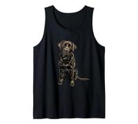 Black Labrador Retriever Illustration Black Lab Dog Tank Top