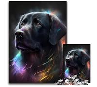Black Labrador Retriever JigsawPuzzle 1000 Pieces for Adults Challenging Puzzles Brain Teaser, Adult Game, Family Interactive Activity 26X38CM/10.23x14.96inch