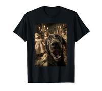 Black Labrador Selfie with Creepy Dolls Spooky Halloween Dog T-Shirt