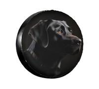 Black Labrador Tyre Cover, Waterproof Dustproof Sunproof Spare Wheel Cover, Suitable For Trailers, Suv, Trucks, Etc. 17 Inch