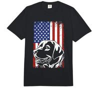 Black Labrador with USA Flag Lab Owner Duck Hunter Comfort Colors Adult Heavyweight T-Shirt