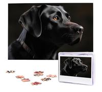 Black Labrador Wooden Puzzles 1000 Pieces Personalized Jigsaw Puzzle For Adults Interesting Custom Photo Puzzles Gift For Holiday Birthday Wedding Anniversay