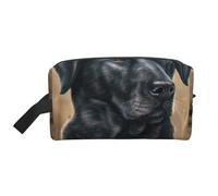 Black LabradorLarge Capacity Cosmetic Organizer，Travel Makeup Bag for Women
