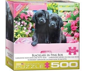 Black Labs in Pink Box Puzzle EuroGraphics Black Labs in Pink Box 50 (US IMPORT)