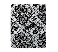 Black Lace Floral Graphic Aesthetic Case Compatible with IPad 9th 8th 7th Generation 10.9 Inch 2021/2019/2018,Funny Cover with Trifold Stand + Pencil Holder for Boys Girls,iPad 10.9in 2022