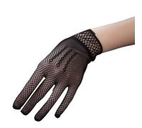 Black Lace Gloves, Sunblock Fingerless Bridal Wrist, Floral Romantic Design, for Costume Party Gloves Wedding, Evening, Special Occasion 9.84x3.35x0.2 Inches Wearing Comfortably