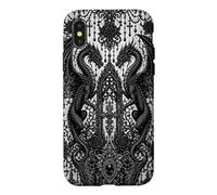Black-Lace gothic-dress-style Occult Dragons Goth-Pattern Case for iPhone X/XS