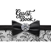 Black Lace Guest Book with Bow Elegance: Elegant Keepsake for Weddings Guest Sign-In Book with Space for Names, Messages, and Heartfelt Wishes Perfect Memory Keepsake for Every Celebration