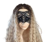 Black Lace Mask for Women - Elegant Masquerade Mask Without Rhinestones, Upper Half Face Lace Mask with Clear Vision Through Lace, Venetian Style Costume Accessory 0159 clearUK
