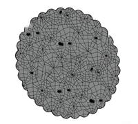 Black Lace Round Tablecloth 70 Inch Web Design Gothic Style Dining for | Polyester knit fabric resists wrinkles fits tables up to 178cm easy care for indoor outdoor parties