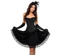 Black Lace Skirt Gothic Tulle Skirt Victorian Steampunk Halloween UK 6-26